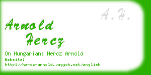 arnold hercz business card